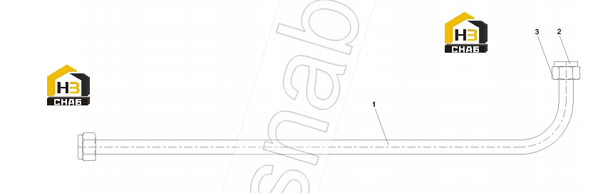 Tube 2, steel, air intake, desiccator