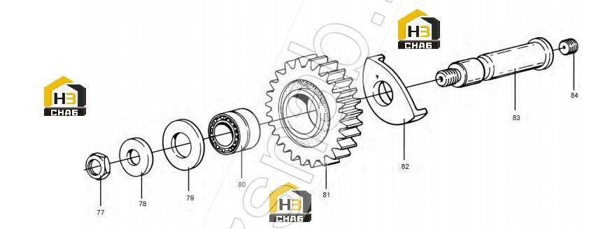 Reversing middle gear