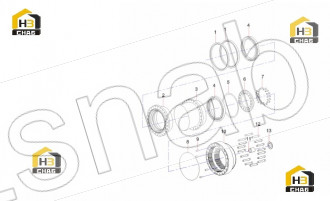 Oil seal, floating, travel motor