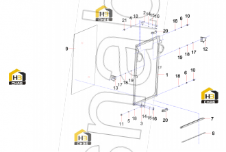 Rotating shaft, right side, front