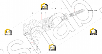 Driven piece, swing brake