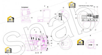 Hydraulic oil tank indicative board