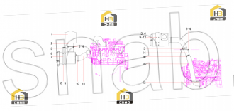 Hose, intake SY245C9.1.3.4-2A