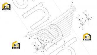 Leaf spring front spring sixth piece JDP4201-2902010A-035