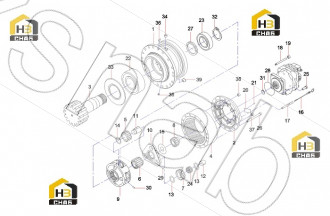 Slewing reducer plugs