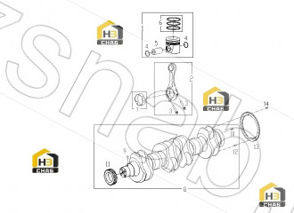 UPPER BEARING, CONNECTING ROD SERVICE GROUP