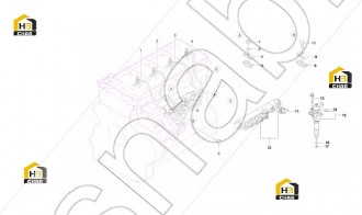 Tube,injection pump to rail