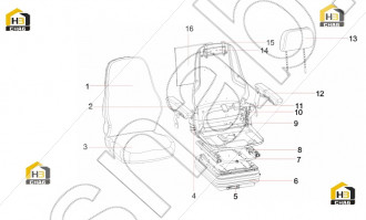 head rest fixed plastic tube