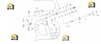 (left)Boom cylinder pipe assembly