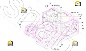 Left spacing plate