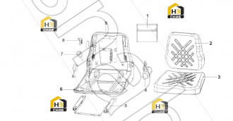 backrest base plate assembly