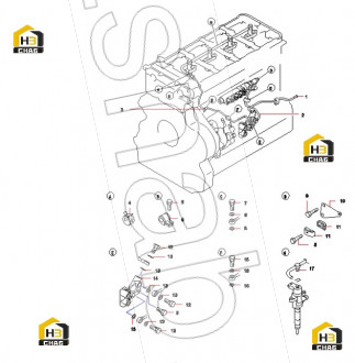 Tube,injection pump fuel return