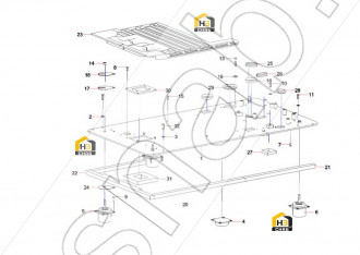 Bottom board sponge of cab