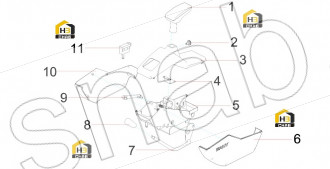 left armrest box framework