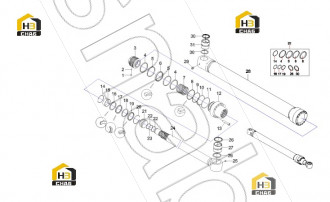 Cylinder, boom, seal kit 20T