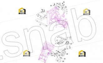 Rear air inlet rubber hose