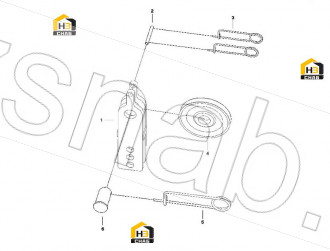 Guide pulley welding parts