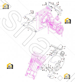 Front air intake rubber hose