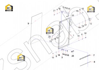 Bracket AS, upper roller, front