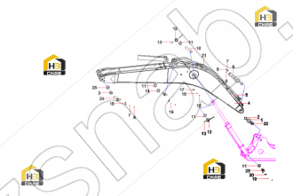 work device hydraulic tube