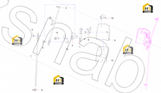 Fixed base plate, cab door lock