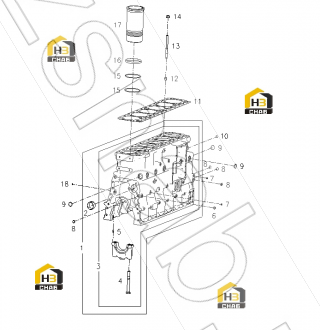 CYLINDER BLOCK ASSY (MACHINED)