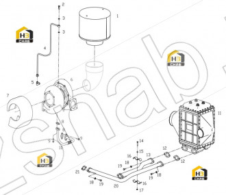 WATER OUTLET PIPE ASSY (WELDED), INTERCOOLER