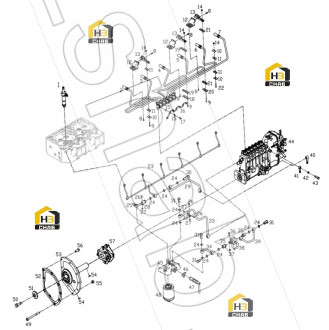 HIGH PRESSURE FUEL PIPE ASSY, NO.6 CYLINDER