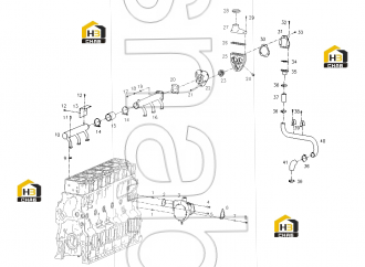 CYLINDER HEAD WATER OULET TUBE ASSY (WELDED)