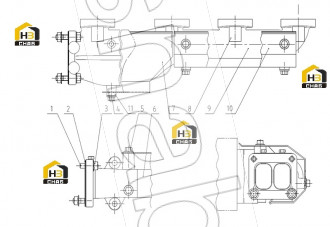 EXHAUST MANIFOLD (CYLINDER 1 TO 3)