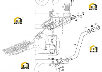 OIL INLET PIPE ASSY (WELDED), TURBOCHARGER