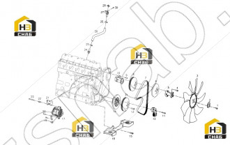 ENGINE SUPPORT ASSY (WELDED AND MACHINED), FRONT