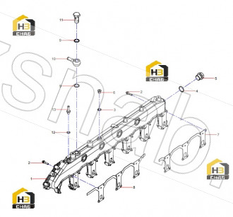 Water Collection Pipe Rear Gasket