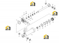 Комплект цилиндра вращающегося ковша 10C0009 000