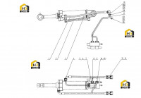 Трубопровод цилиндра вращающегося ковша 00C1485 001