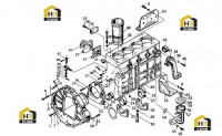 Корпус маховика и блок цилиндров 40K2091 (A) 000