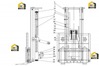 Мачта погрузчиков 32E0552 002