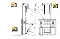 Мачта погрузчиков 32E0563 000