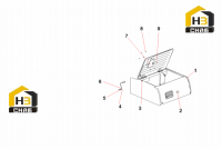 Ящик для инструментов в сборе SY215C9C5KL.1.6.34 13348809