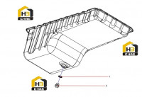 Комплектующие масляного поддона FDJ006048144